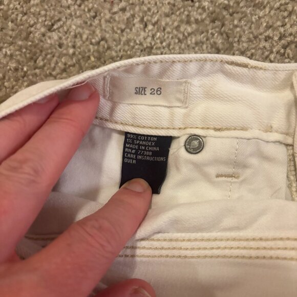 Madewell Relaxed Denim Shorts in Tile White Women's Size 26 #150 - Picture 7 of 7